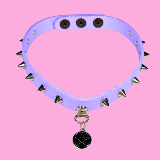 Silver Spell Pentagram Choker
